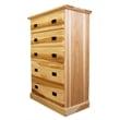 A-America Amish Highlands 5-Drawer Contemporary Wood Chest in Light Natural