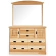 A-America Amish Highlands 7-Drawer Contemporary Wood Bedroom Dresser in Natural