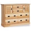 A-America Amish Highlands 7-Drawer Contemporary Wood Bedroom Dresser in Natural