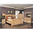 A-America Amish Highlands Solid Wood King Arch Panel Bed in Natural