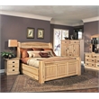 A-America Amish Highlands Solid Wood King Arch Panel Storage Bed in Natural