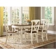 A-America British Isles Oval Extendable Dining Table in Buttermilk