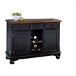 A-America British Isles Wine Rack Sideboard in Black