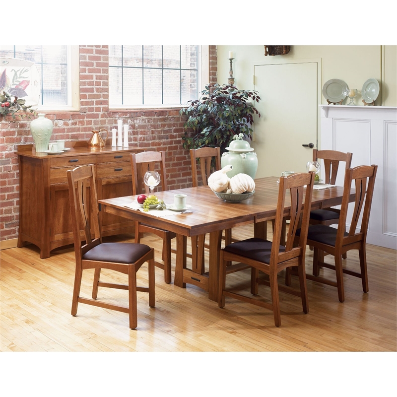 A-America Cattail Bungalow Extendable Dining Table in Warm Amber