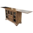 A-America Mariposa Solid Wood Flip-Top Sideboard Server in Rustic Whiskey