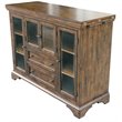 A-America Mariposa Solid Wood Flip-Top Sideboard Server in Rustic Whiskey