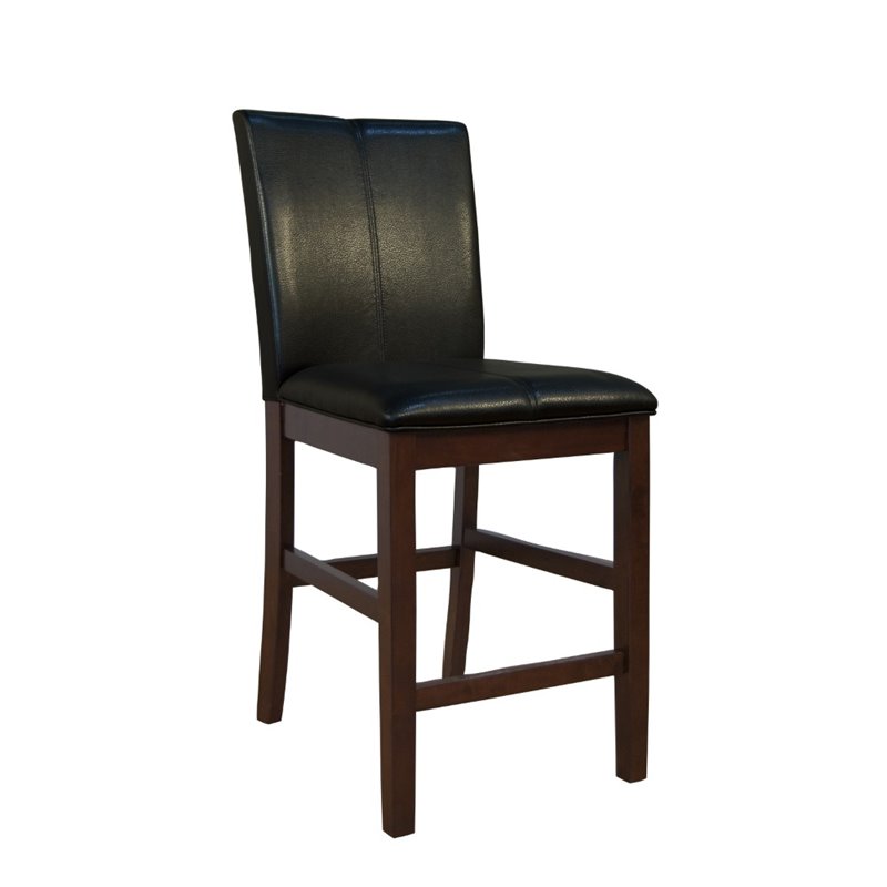 A America Parson 24 Faux Leather Counter Stool In Black Prses321k A America Parson 24