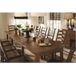 A-America Toluca Transitional Wood Extendable Dining Table in Rustic Amber