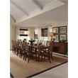 A-America Toluca Transitional Wood Extendable Dining Table in Rustic Amber