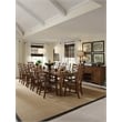 A-America Toluca Transitional Wood Extendable Dining Table in Rustic Amber