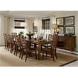 A-America Toluca Transitional Wood Extendable Dining Table in Rustic Amber