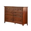 A-America Westlake 10 Drawer Master Dresser in Cherry Brown