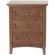 A-America Westlake 3 Drawer Transitional Solid Wood Nightstand in Cherry Brown