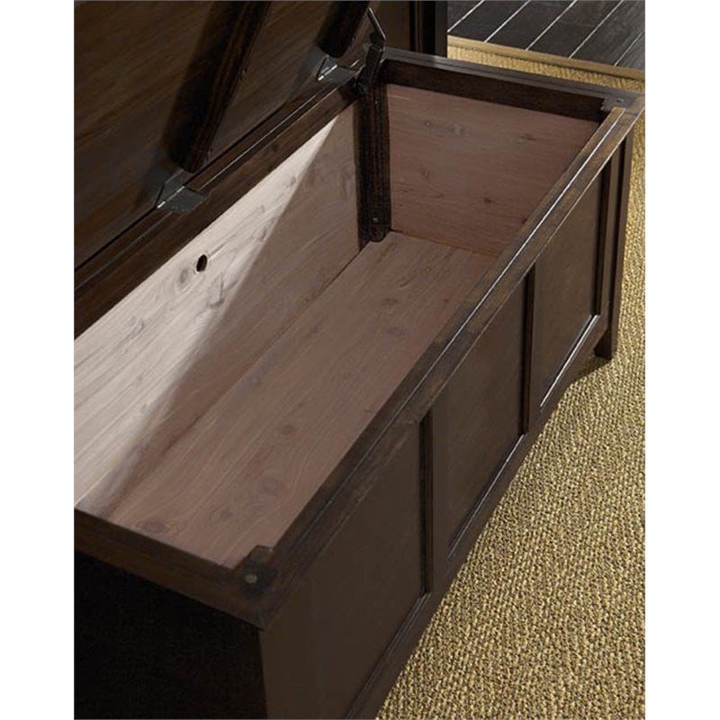 A-America Westlake Transitional Solid Wood Blanket Chest in Cherry Brown