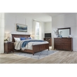 A-America Westlake Transitional Wood Queen Mansion Bed in Cherry Brown