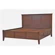 A-America Westlake Solid Wood Queen Storage Bed in Cherry Brown