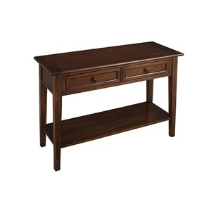 a-america westlake 2 drawer console table in cherry brown