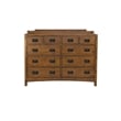 A-America Mission Hills Solid Wood 10-Drawer Bedroom Dresser in Harvest