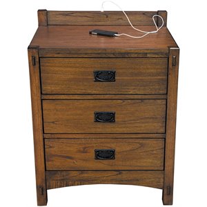 a-america mission hills solid wood bedroom nightstand in harvest