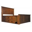 A-America Mission Hills Traditional Wood Queen Captain Bed in Harvest Brown