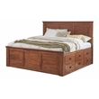 A-America Mission Hills Traditional Wood King Captain Bed in Harvest Brown