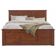 A-America Mission Hills Traditional Wood King Captain Bed in Harvest Brown