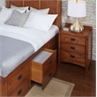 A-America Mission Hills Traditional Wood King Captain Bed in Harvest Brown