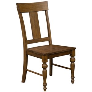 a-america wellington rustic t-back dining side chair in light brown (set of 2)