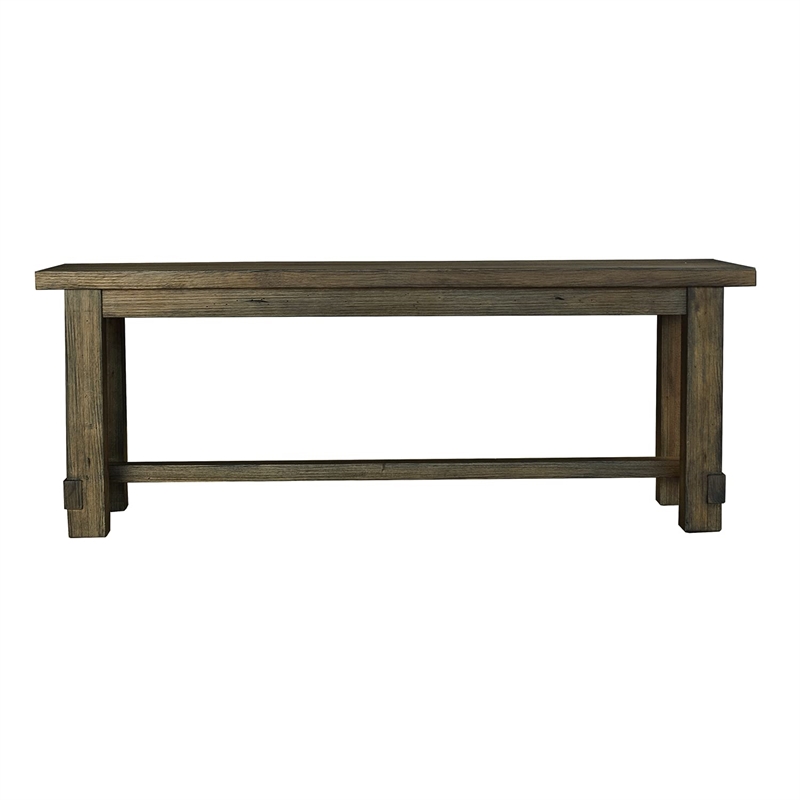 A-America Anacortes Solid Wood Dining Bench in Salvage Mahogany