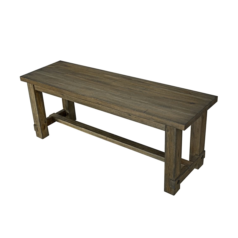 A-America Anacortes Solid Wood Dining Bench in Salvage Mahogany