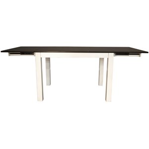 a-america mariposa solid wood extendable counter height dining table in cocoa