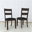 A-America Mariposa Faux Leather Ladderback Dining Chair in Warm Gray (Set of 2)