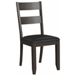 A-America Mariposa Faux Leather Ladderback Dining Chair in Warm Gray (Set of 2)