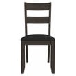 A-America Mariposa Faux Leather Ladderback Dining Chair in Warm Gray (Set of 2)