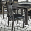 A-America Mariposa Faux Leather Slatback Dining Chair in Warm Gray (Set of 2)