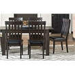A-America Mariposa Faux Leather Slatback Dining Chair in Warm Gray (Set of 2)