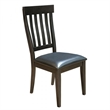 A-America Mariposa Faux Leather Slatback Dining Chair in Warm Gray (Set of 2)