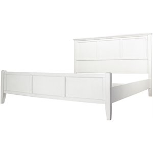 a-america northlake coastal cottage solid wood panel bed in white linen