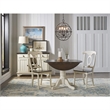 A-America British Isles Napoleon Dining Side Chair in Chalk and Cocoa (Set of 2)