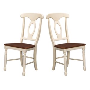 A-America British Isles Napoleon Dining Side Chair in Buttermilk (Set of 2)