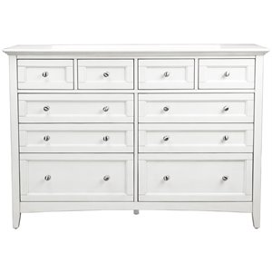 a-america northlake 8 drawer coastal solid wood double dresser in white linen
