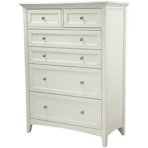 a-america northlake 6 drawer coastal solid wood tall chest in white linen