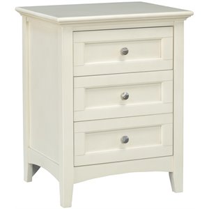 a-america northlake 3 drawer solid wood charger nightstand in white linen