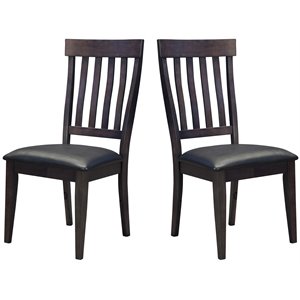 a-america bremerton slatback dining side chair in warm gray (set of 2)