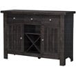 A-America Bremerton Solid Wood Slat Wine Rack Server in Warm Gray