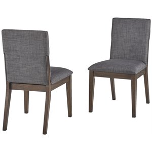a-america palm canyon fabric dining side chair in gray and brown (set of 2)