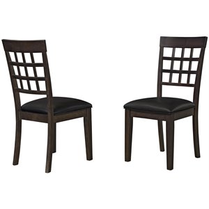 a-america bristol point lattice back dining side chair in warm gray (set of 2)