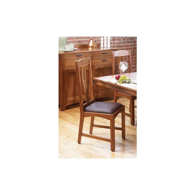 A-America Cattail Bungalow Comfort Dining Side Chair in Warm Amber (Set of 2)