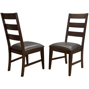 a-america carter ladderback dining side chair in tobacco (set of 2)
