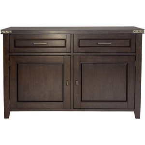a-america carter 2 door transitional solid wood server in rich tobacco